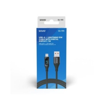 cable usb c savio cl 173 negro trans.datos 480 mbs carga rapida pantalla cable 1m