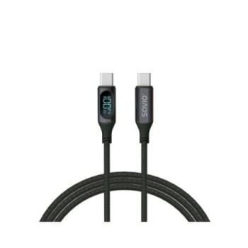 cable usb c savio cl 174 negro trans.datos 480 mbs carga rapida pantalla cable 1m