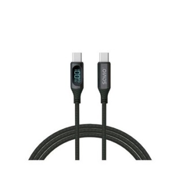 cable usb c savio cl 174 negro trans.datos 480 mbs carga rapida pantalla cable 1m