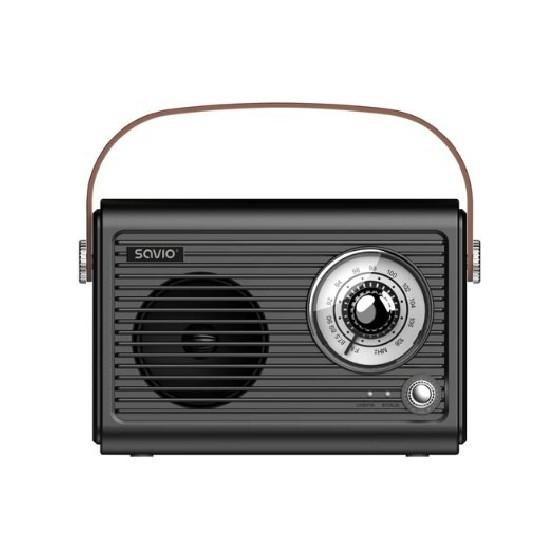 radio portatil savio rs 01 black brown fm aux bl 5.3 estilo retro