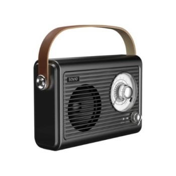 radio portatil savio rs 01 black brown fm aux bl 5.3 estilo retro