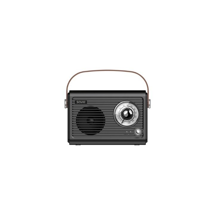 radio portatil savio rs 01 black brown fm aux bl 5.3 estilo retro