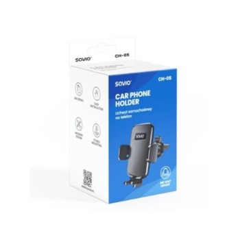 soporte coche savio black ch 05 universal estable sin ventosa ni adhesivo