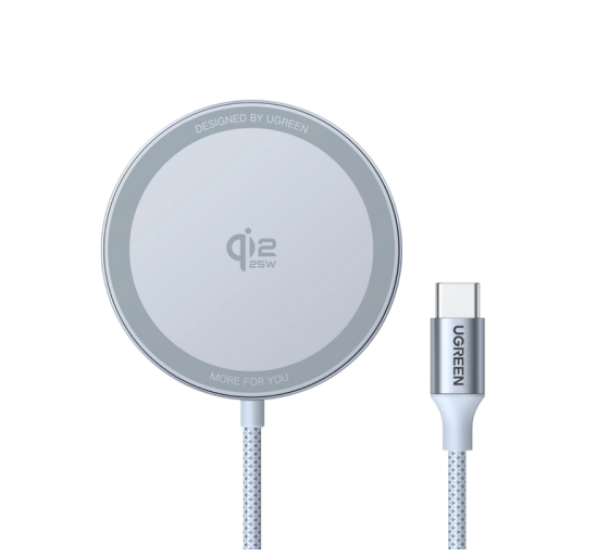 ugreen ugreen magflow smartphone gris usb cargador inalambrico auto