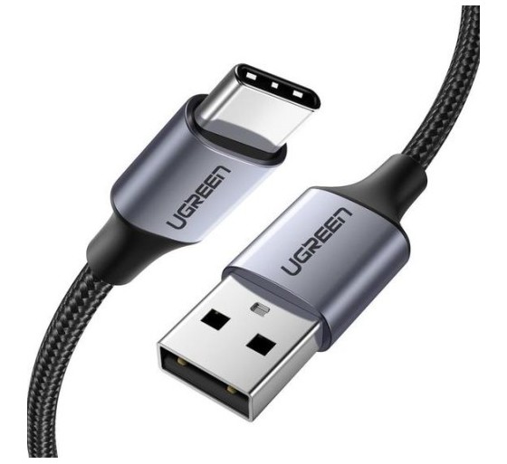 ugreen ugreen 60126 cable usb 1 m usb c usb a negro, gris