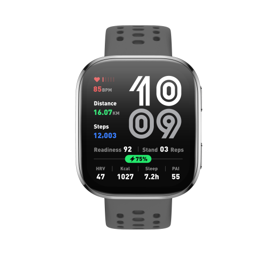 amazfit amazfit bip 6 charcoal 5 cm  1.97  amoled digital 390 x 450 pixeles pantalla tactil plata gp