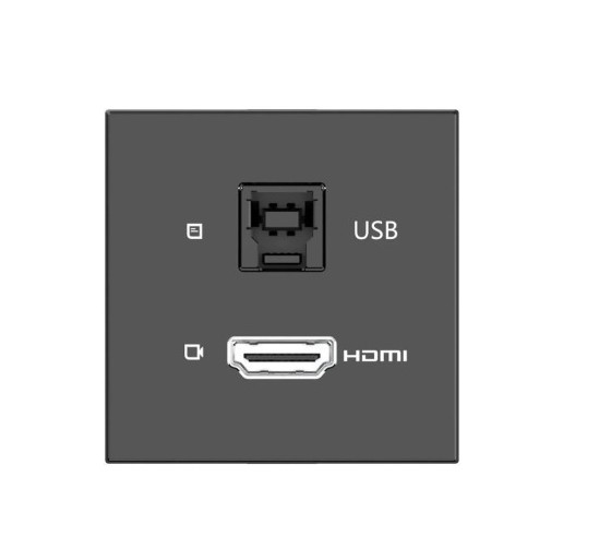 kramer kramer room connectivity passive black module with 1 hdmi port + 1 usbb port input.  md h+b/a