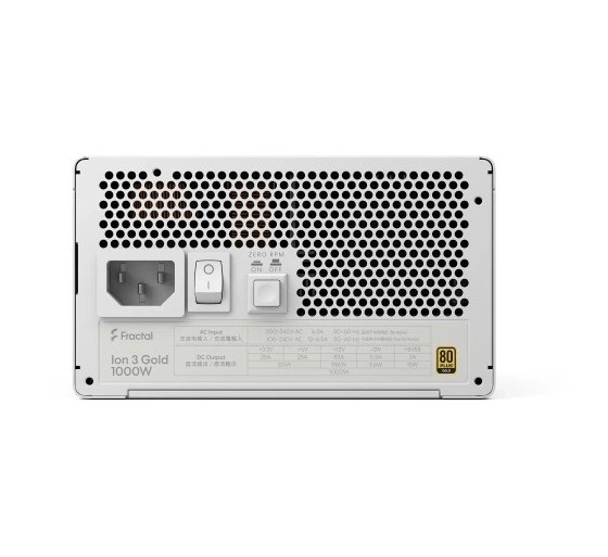 fractal design fractal design fuente de alimentacion ion 3 80+ gold blanca  fd p ia3g 101