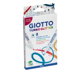 c.8 rotuladores giotto turbo glitter 425800