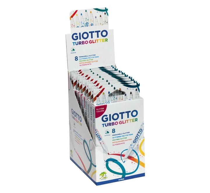 c.8 rotuladores giotto turbo glitter 425800