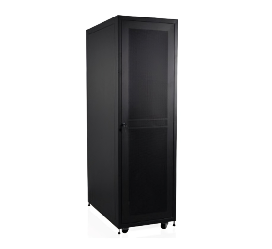 wp standing server rack rsa series 19 42u 800x1000mm unmounted, black ral 9005