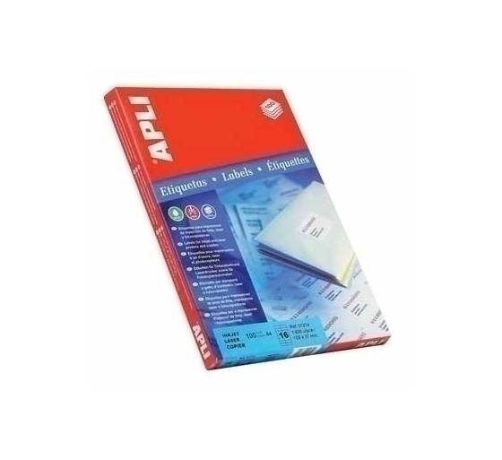 apli caja 100 hojas etiqueta blanca ilc 48.5x25.4 1285 apli