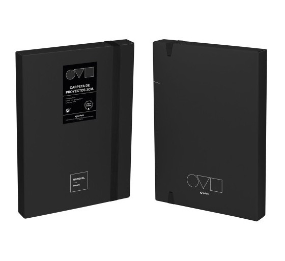 grafoplas caja de proyectos 3cm en polyfoam unequal minimal negro grafoplas 91271010