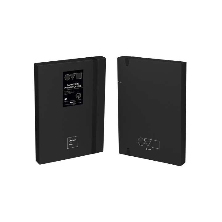 grafoplas caja de proyectos 3cm en polyfoam unequal minimal negro grafoplas 91271010