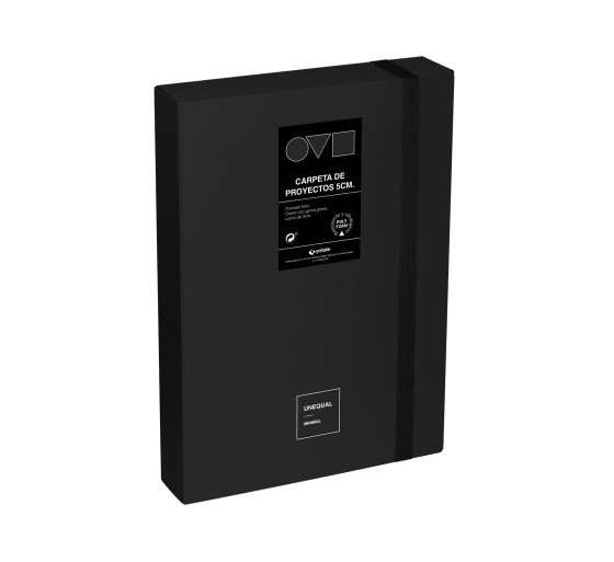grafoplas caja de proyectos 5cm en polyfoam unequal minimal negro grafoplas 91271210