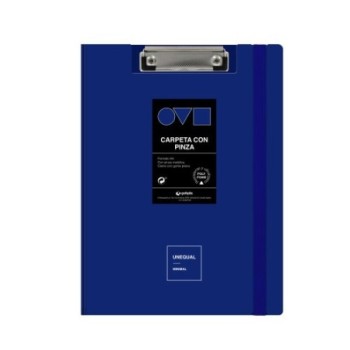 grafoplas carpeta a4 tapa polyfoam con pinza superior unequal minimal azul grafoplas 1550930
