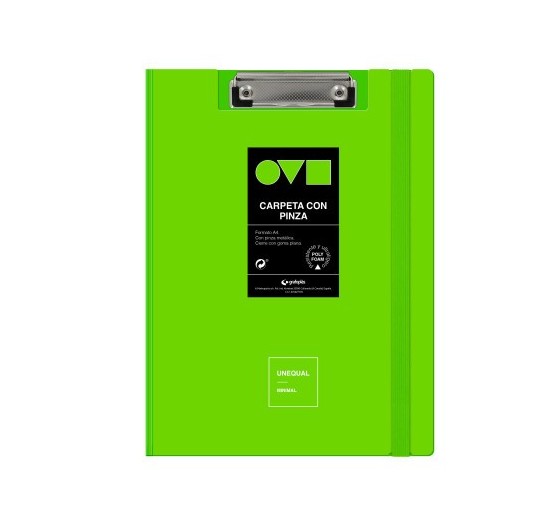 grafoplas carpeta a4 tapa polyfoam con pinza superior unequal minimal verde grafoplas 1550921
