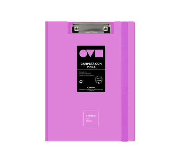 grafoplas carpeta a4 tapa polyfoam con pinza superior unequal minimal lavanda grafoplas 1550969