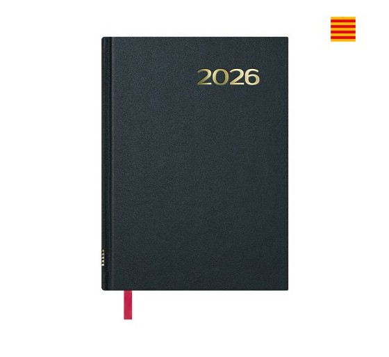 dohe agenda 2026 sintex dia pagina 14 x 20 cm. color negro catalan dohe 11408   26