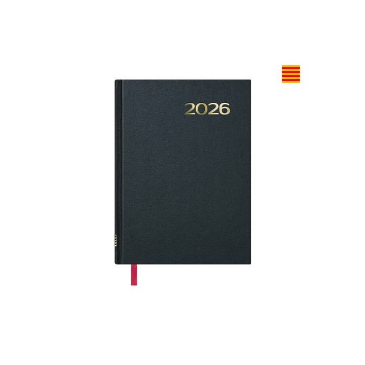 dohe agenda 2026 sintex dia pagina 14 x 20 cm. color negro catalan dohe 11408   26
