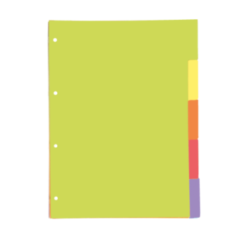 oxford separadores cartulina strongline a4 5 posiciones   5 colores vivos oxford 400149955