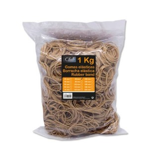 office club bolsa 1 kg. gomas elasticas no 80 de 8 cm. largo office club 300829