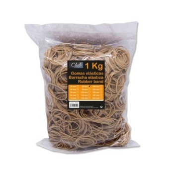 office club bolsa 1 kg. gomas elasticas no 80 de 8 cm. largo office club 300829