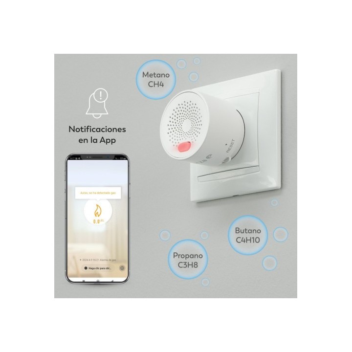 garza detector de seguridad de gas smart wifi garza 401347c