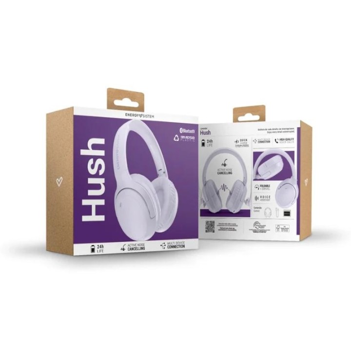 energy sistem auriculares hush lavender bt anc