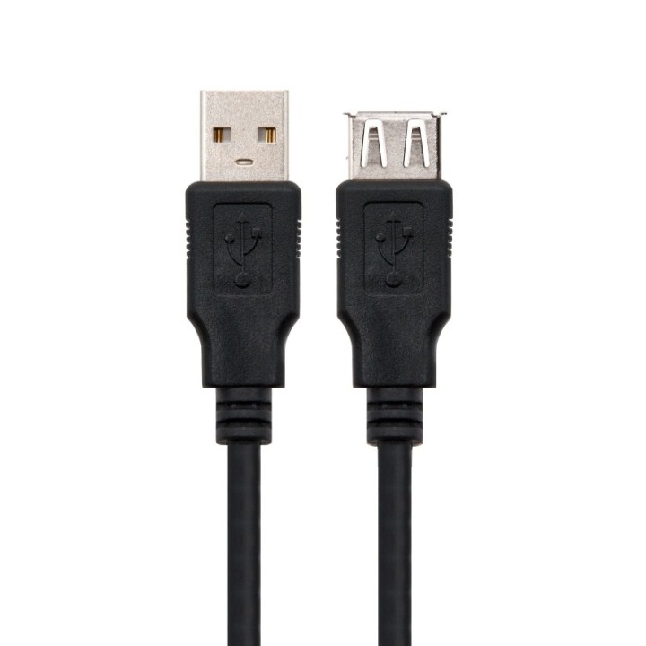 nanocable cable usb 2.0 tipo a m/h p negro 1m