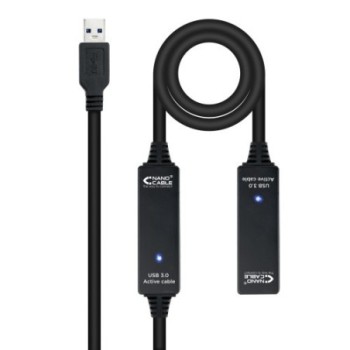 nanocable nanocable cable usb 3.0 prolongador con amplificador, tipo a/m a/h, 15m