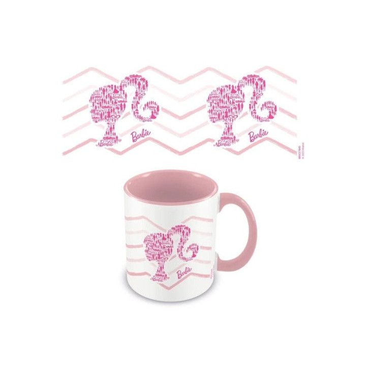 taza silueta barbie head rosa 315ml pyramid international mgc27845
