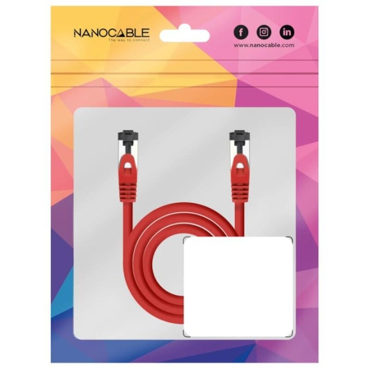 nanocable cable red cat. 8.1 2ghz sstp rojo 0,5m