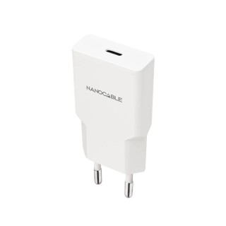nanocable cargador usb c/pd 30w   blanco