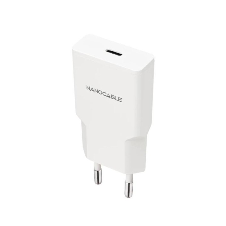 nanocable cargador usb c/pd 30w   blanco