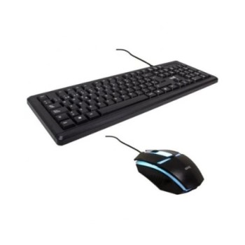 pack teclado+raton cool florida rgb combo teclado espanol rgb cable usb