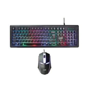 pack teclado+raton cool florida rgb combo teclado espanol rgb cable usb