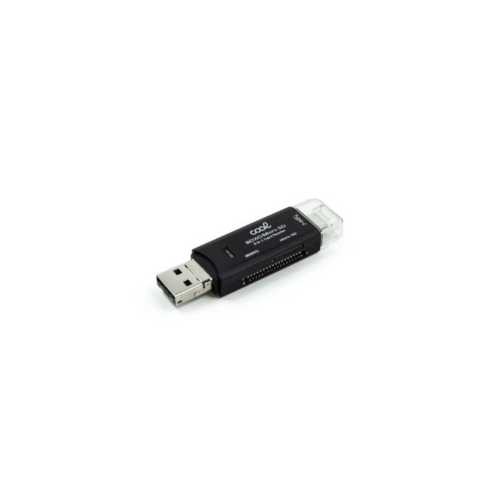 lector tarjetas cool 3 en 1  tipo c micro usb usb  sd sdhc microsd microsdxc xd