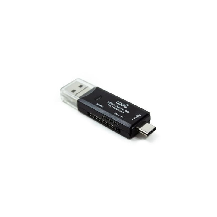 lector tarjetas cool 3 en 1  tipo c micro usb usb  sd sdhc microsd microsdxc xd