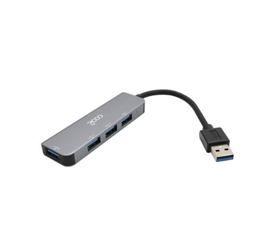 hub usb universal cool 4 puertos usb  2.0 3.0  1xusb 3.0 3xusb 2.0 hdmi 4k 30hz aluminio gris
