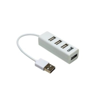 hub usb 2.0 universal cool 4 puertos usb blanco medida cable 14cm compatible windows, mac y linux