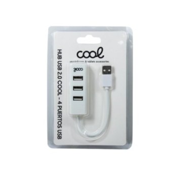 hub usb 2.0 universal cool 4 puertos usb blanco medida cable 14cm compatible windows, mac y linux