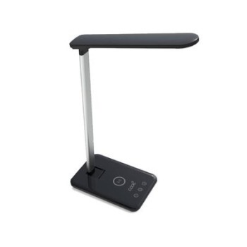 lampara led+base carga qi cool fold negro 3 modo luz carga 5 15w plegable