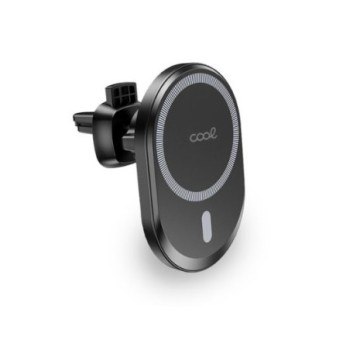 soporte coche cool+carga qi magnetico 360o cabezal giratorio tipo c