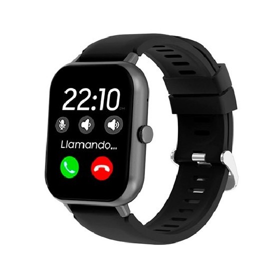 smartwatch cool forest negro 1.83  correa silicona 20mm ip67 bluetooth