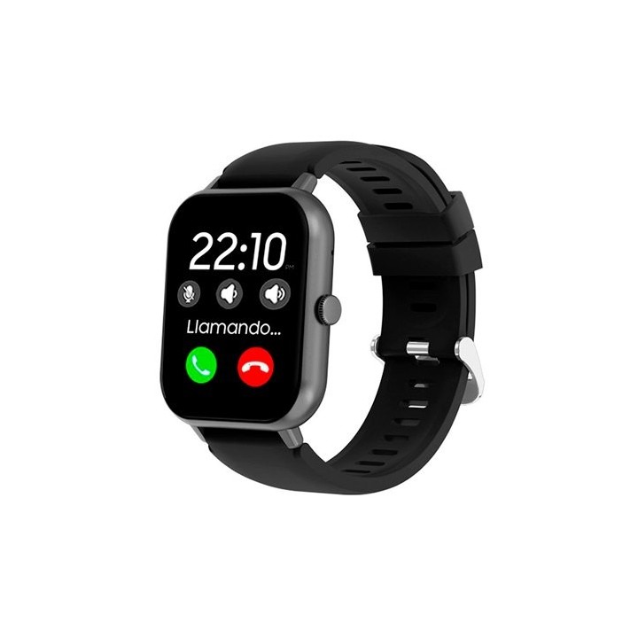 smartwatch cool forest negro 1.83  correa silicona 20mm ip67 bluetooth