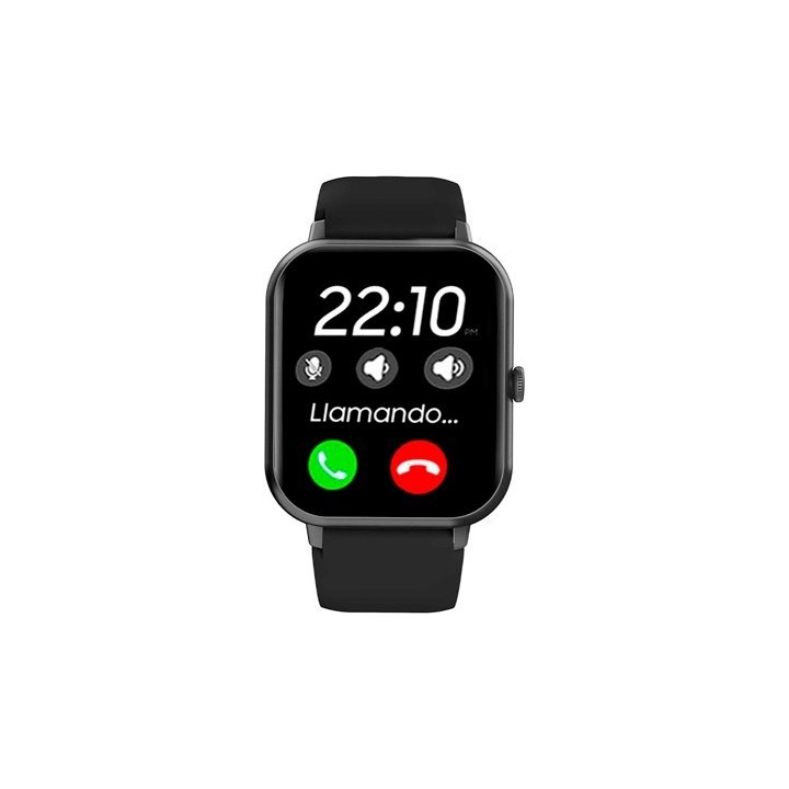 smartwatch cool forest negro 1.83  correa silicona 20mm ip67 bluetooth