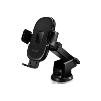 soporte coche cool ventosa one click negro 360o cabezal giratorio
