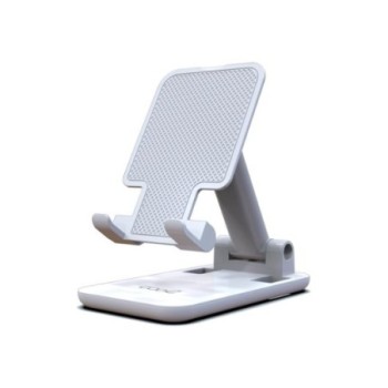soporte universal smartphone cool blanco antideslizante plegable compacto 120x75x20mm