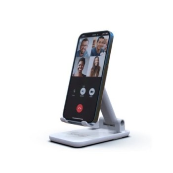 soporte universal smartphone cool blanco antideslizante plegable compacto 120x75x20mm